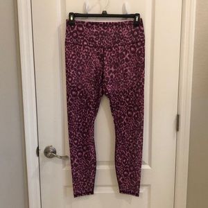 Fabletics NWOT Pink Cheetah Yoga Pants